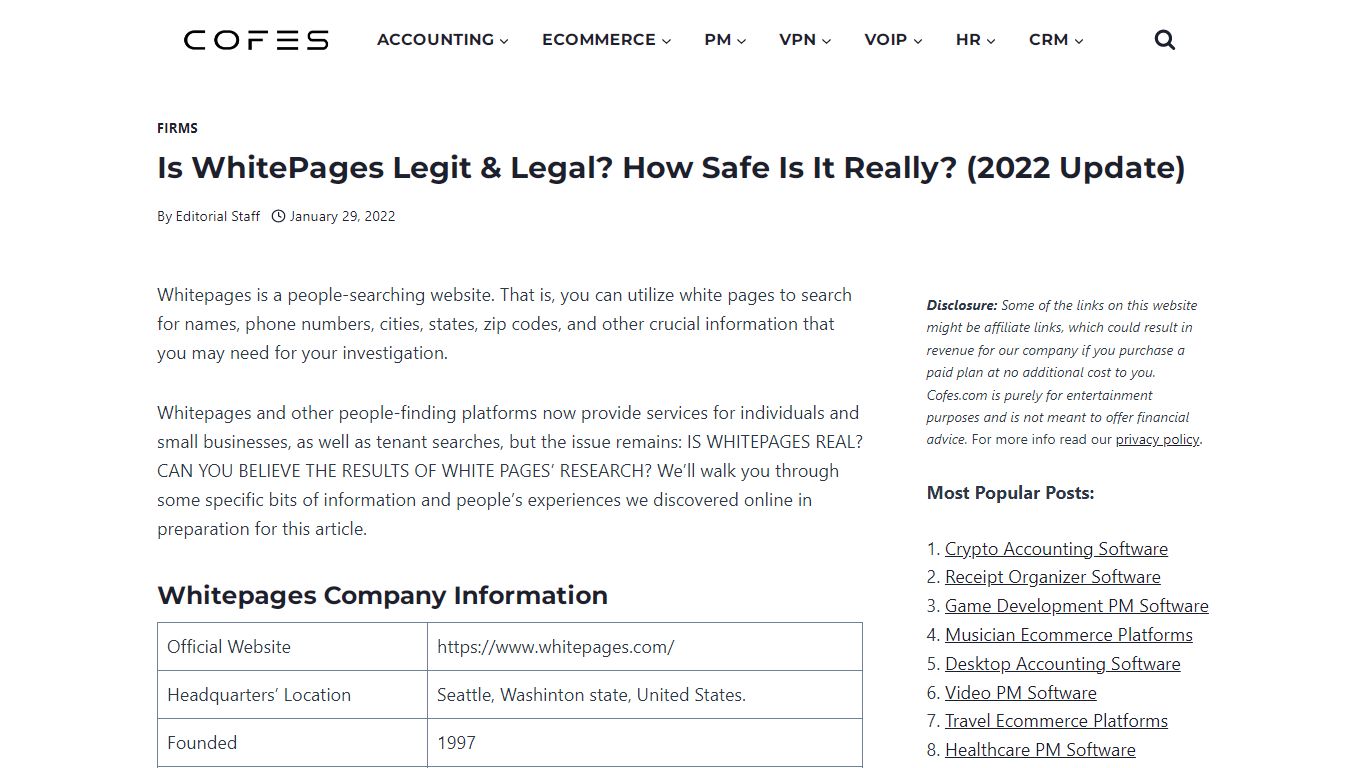 Is WhitePages Legit & Legal? How Safe Is It Really? (2022 Update)